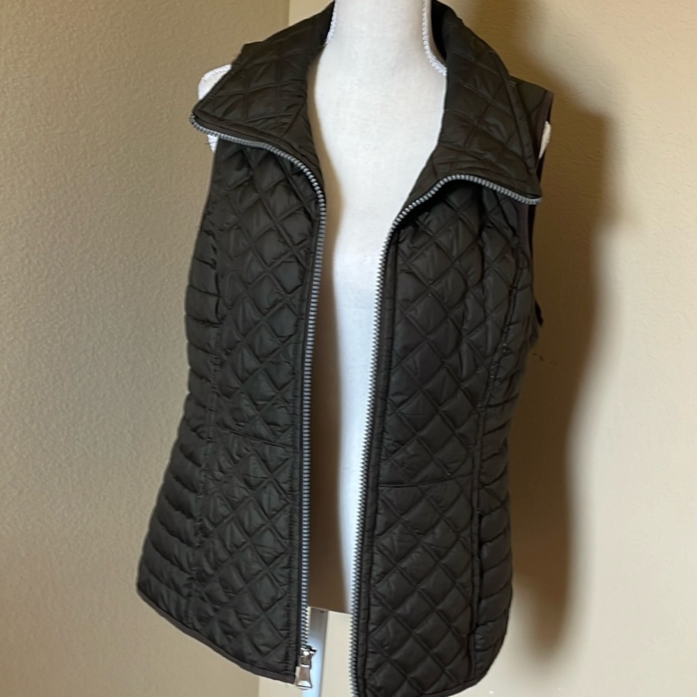 Dark olive vest